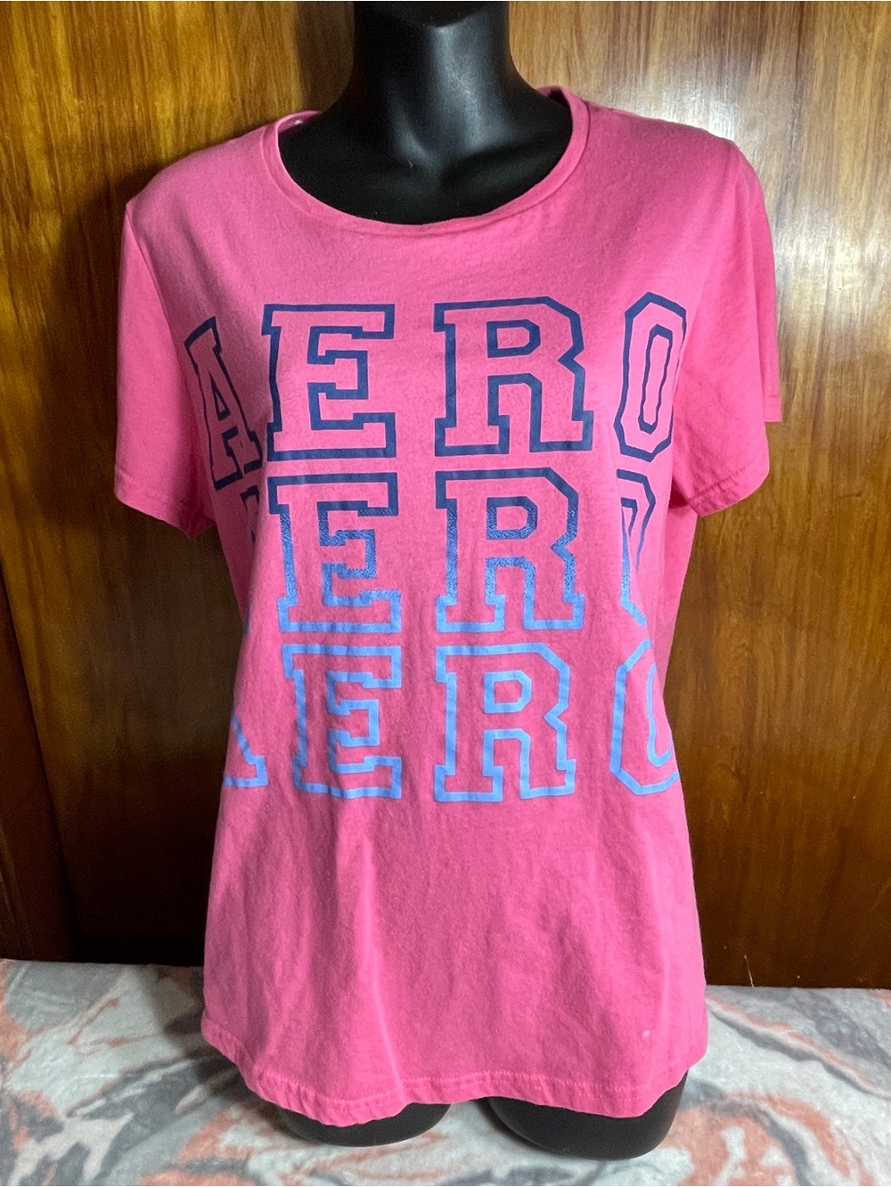 Aeropostale Pink Short-Sleeve Logo Tee